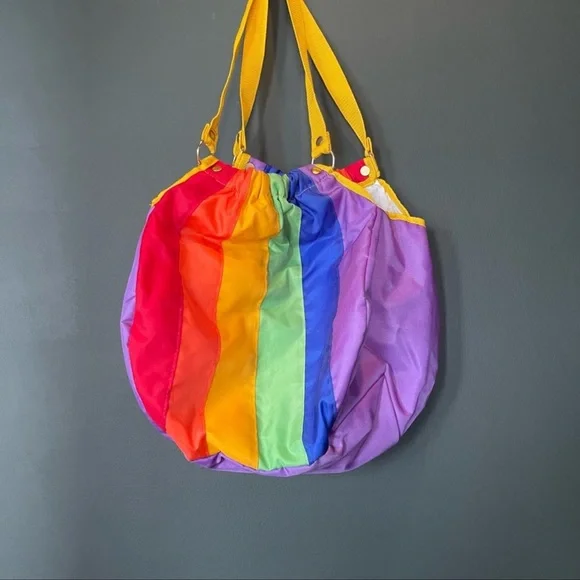 PRIDE MONTH 80’s Retro Rainbow Beach Bag - Picture 4 of 9